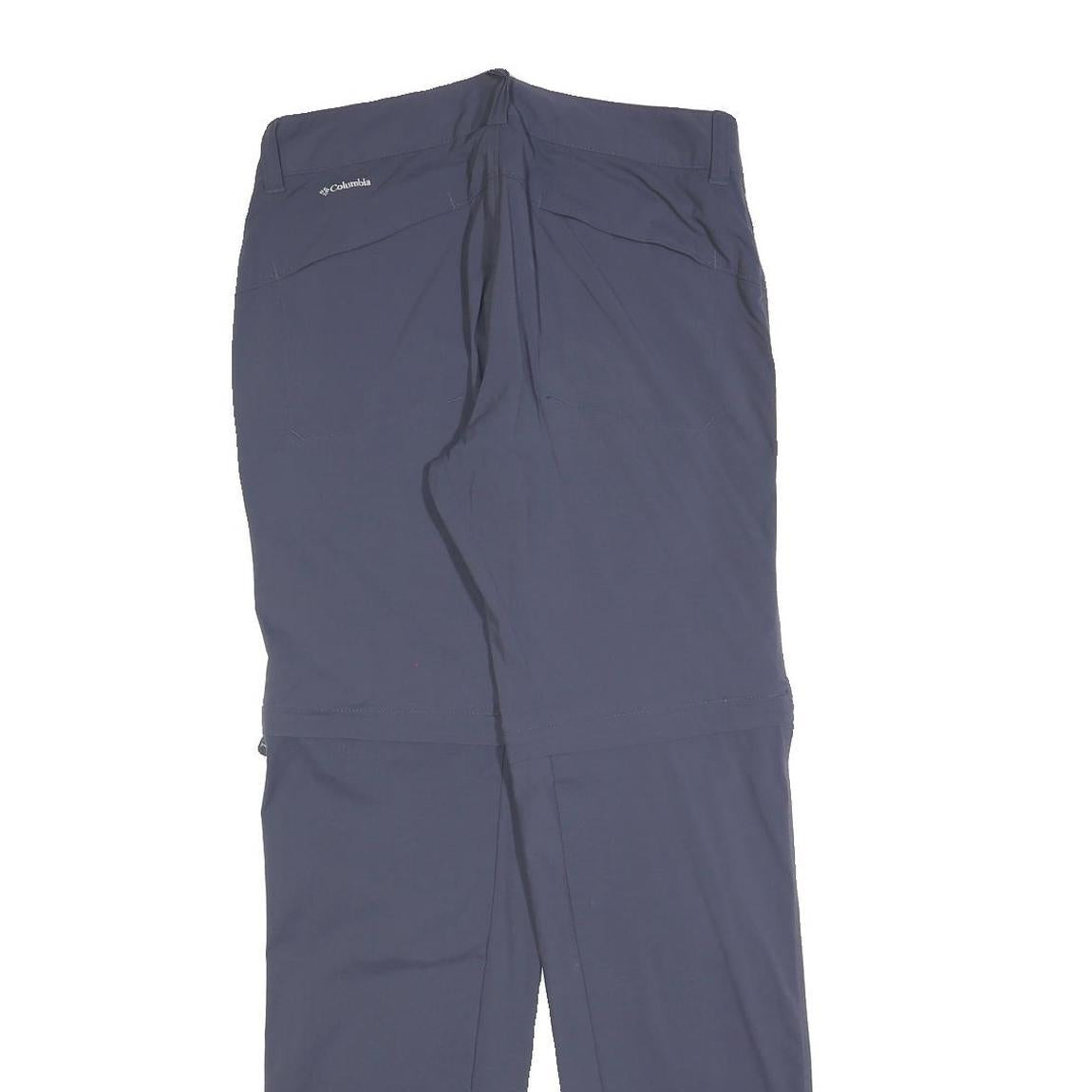 COLUMBIA Womens Polyester Blend Navy Slim Zip Trousers W32 L32 Outdoor