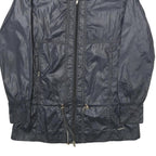 REEBOK Womens Black Nylon Zip Jacket M Lightweight Outdoor Activewear