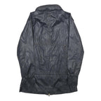 REEBOK Womens Black Nylon Zip Jacket M Lightweight Outdoor Activewear