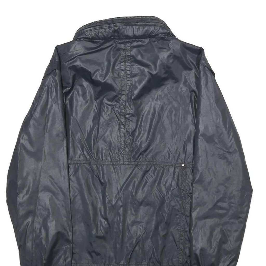 REEBOK Womens Black Nylon Zip Jacket M Lightweight Outdoor Activewear