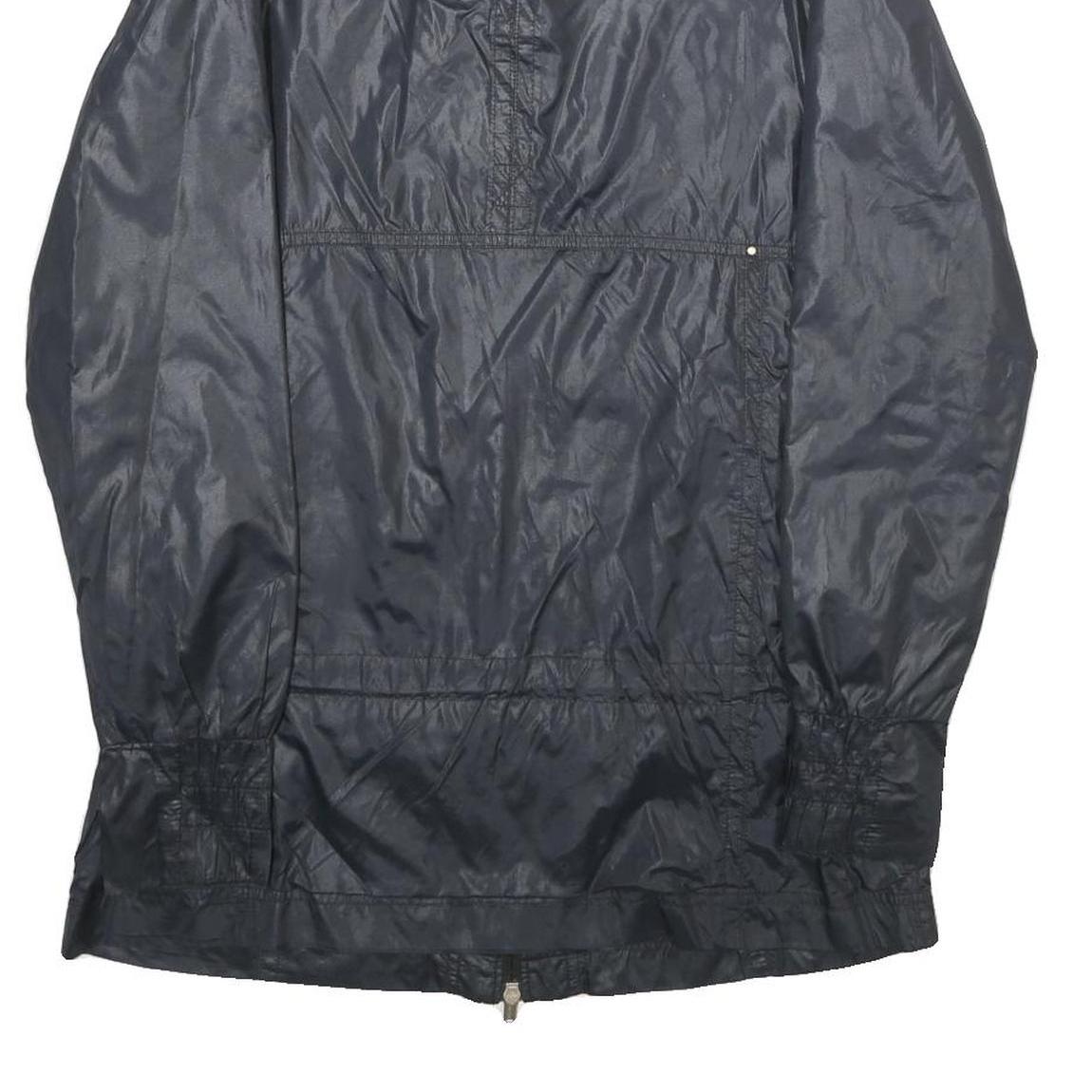 REEBOK Womens Black Nylon Zip Jacket M Lightweight Outdoor Activewear