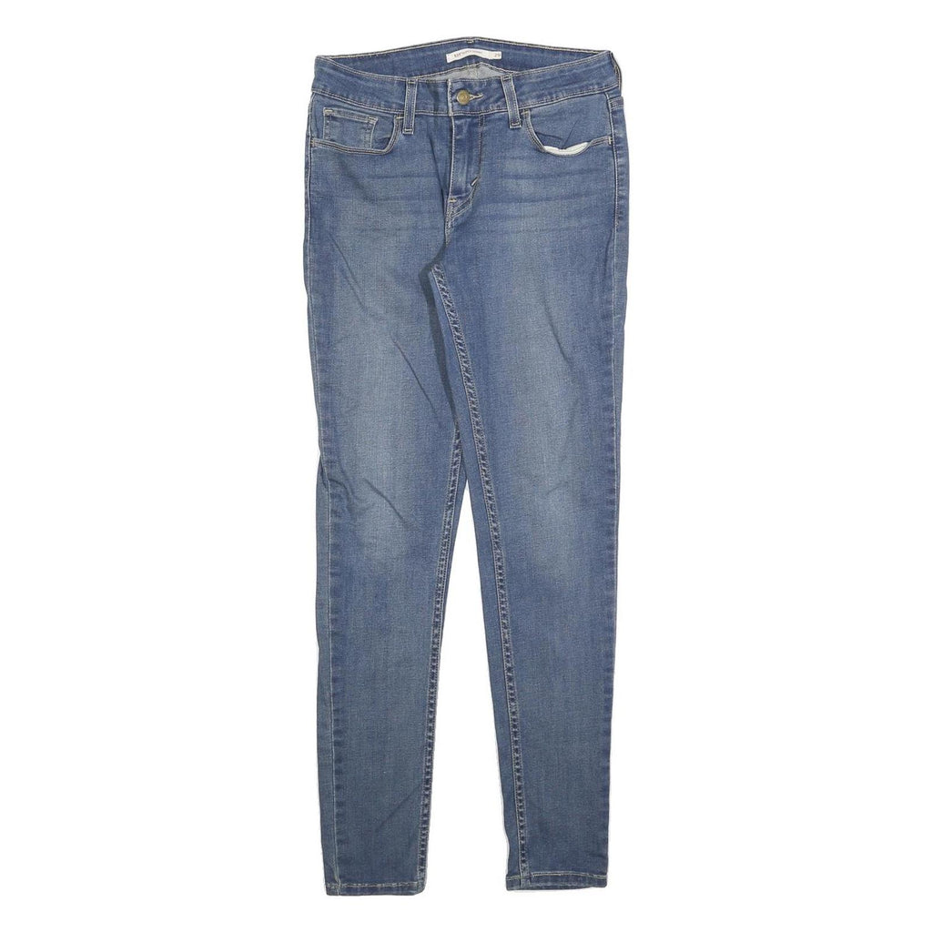 LEVI'S 535 Womens Slim Blue Denim Light W29 L30 Slim Fit Zip Jeans