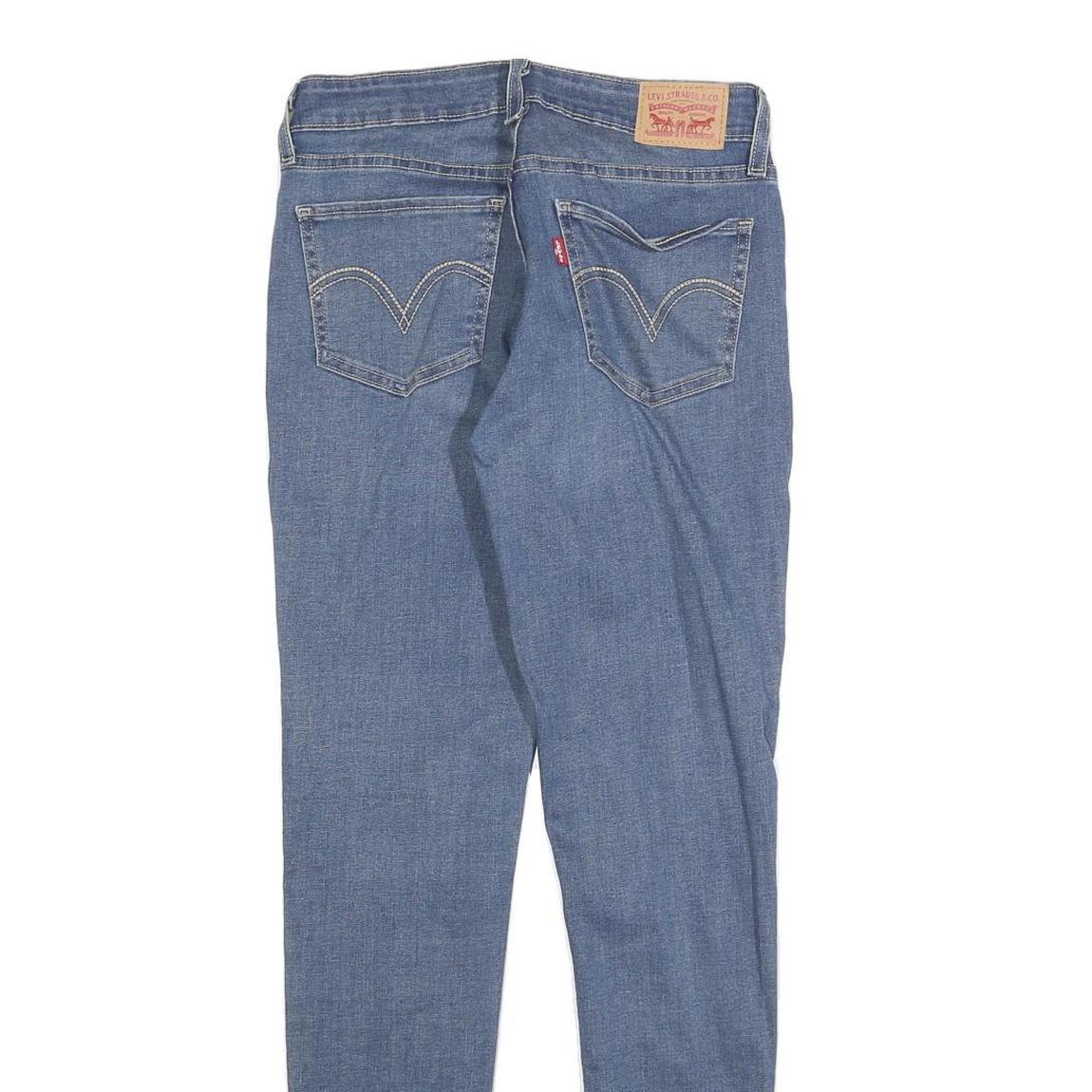 LEVI'S 535 Womens Slim Blue Denim Light W29 L30 Slim Fit Zip Jeans