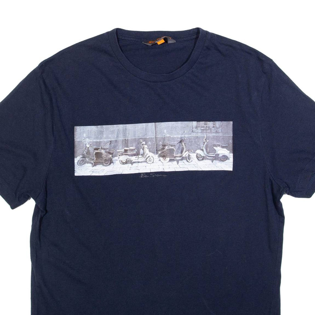 BEN SHERMAN Mens T-Shirt Blue S