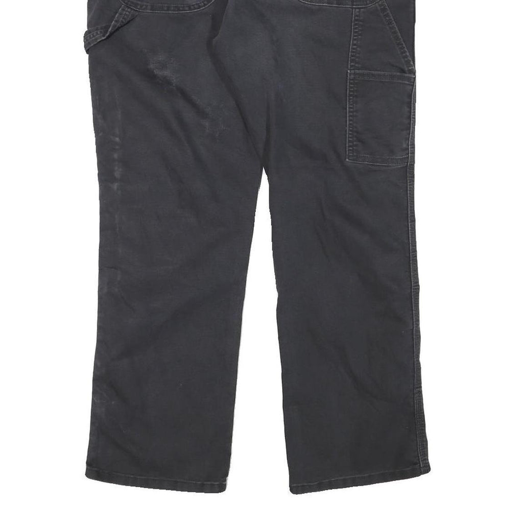 DICKIES Mens Cotton Blend Black Regular Straight Trousers W36 L29 Workwear