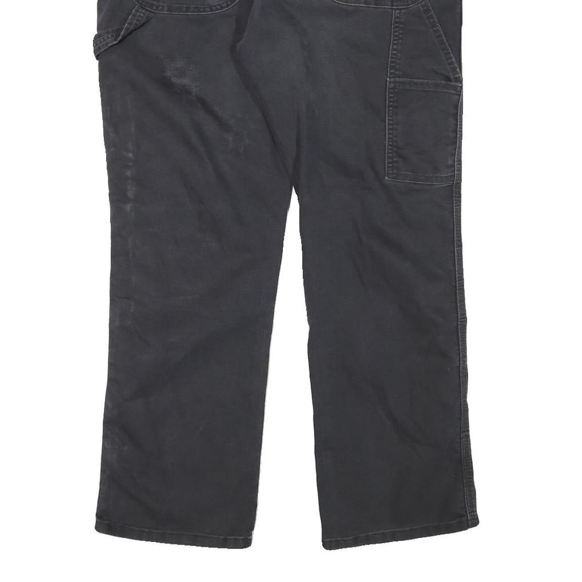 DICKIES Mens Cotton Blend Black Regular Straight Trousers W36 L29 Workwear