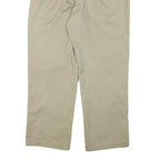 DICKIES Mens Cotton Blend Beige Regular Fit Straight Leg Trousers W37 L29