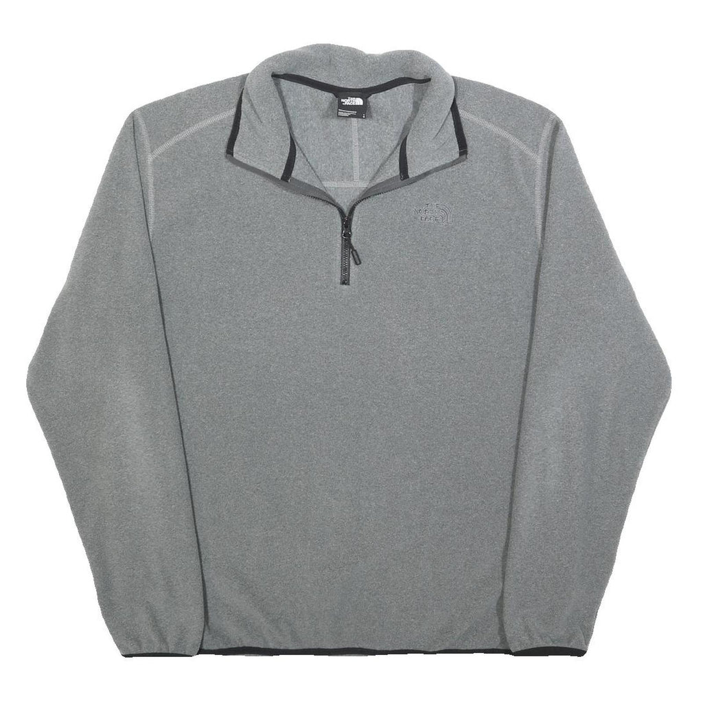 THE NORTH FACE Mens Grey Pullover Plain Crew Neck Basic Knit L Fleece Jumper