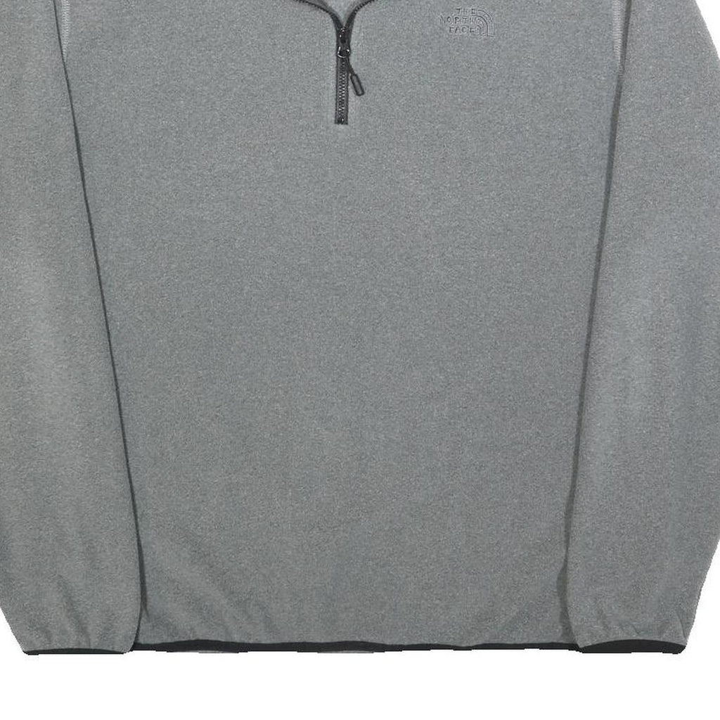 THE NORTH FACE Mens Grey Pullover Plain Crew Neck Basic Knit L Fleece Jumper