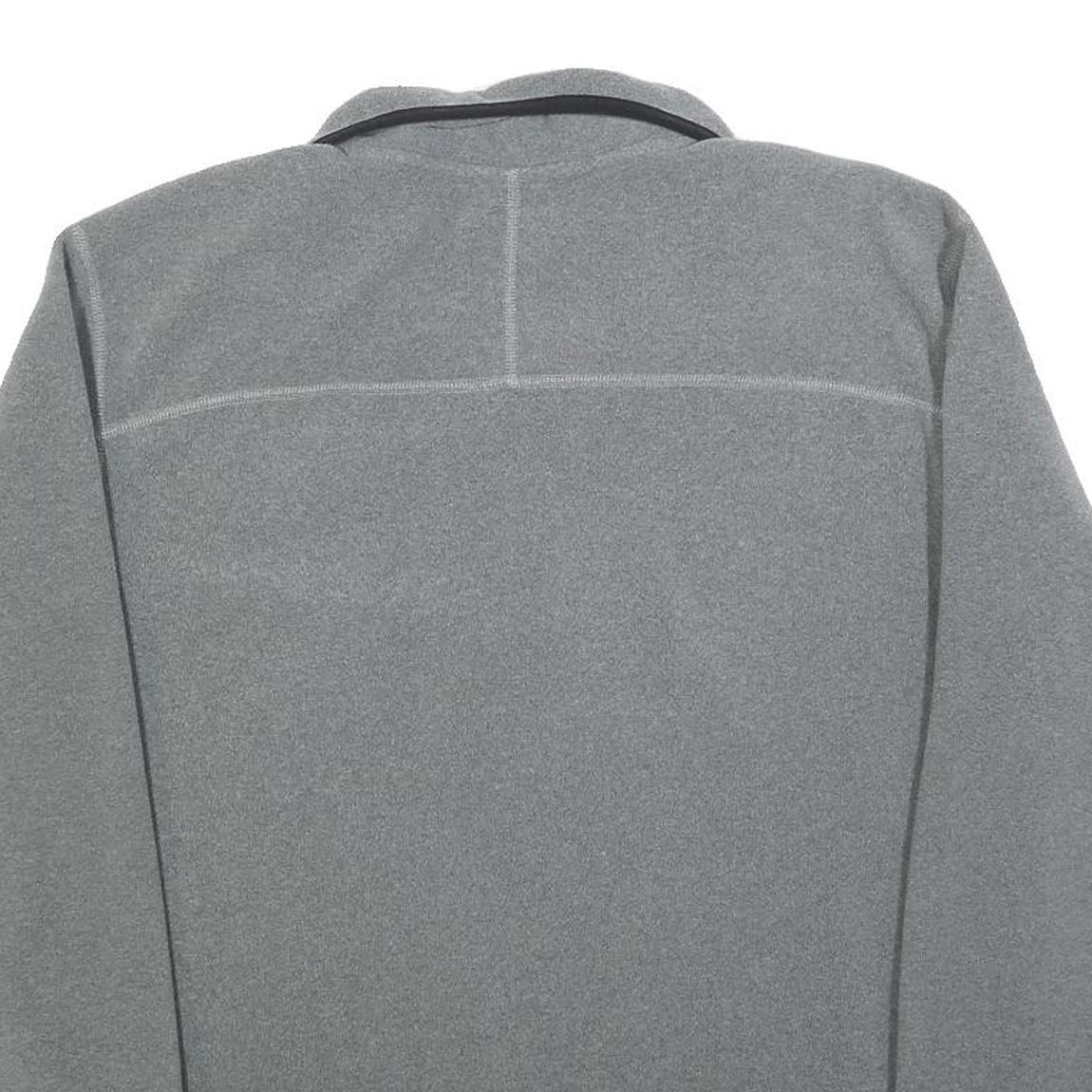THE NORTH FACE Mens Grey Pullover Plain Crew Neck Basic Knit L Fleece Jumper