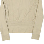 TOMMY HILFIGER Womens Beige Denim Jacket M Cotton Blend Button Front Casual