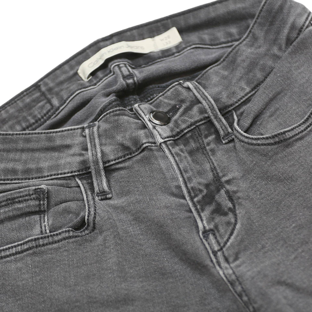 CALVIN KLEIN JEANS Womens Grey Slim Skinny Denim Medium W23 L29 Stretch Zip