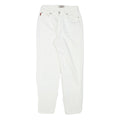HIGHLANDS Womens Jeans White Relaxed Straight Denim W26 L29 Classic Fit Zip