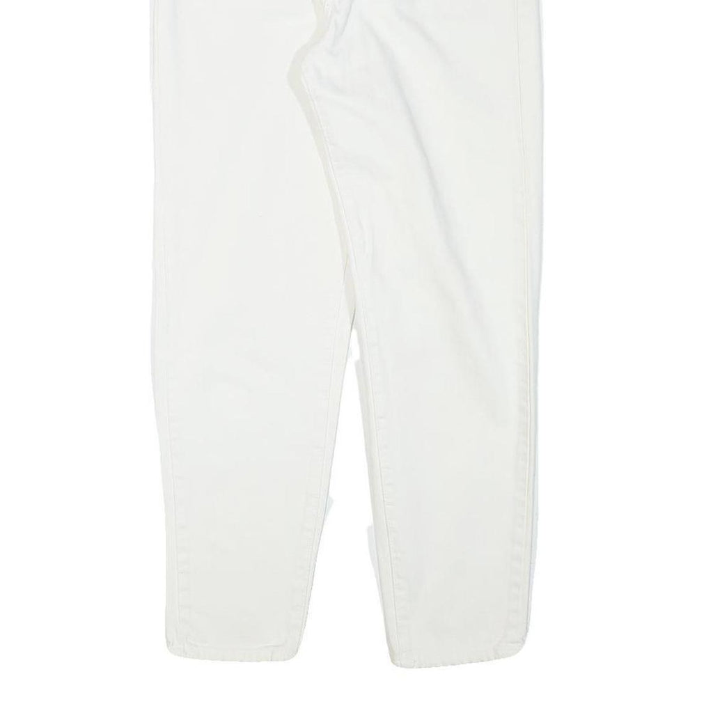 HIGHLANDS Womens Jeans White Relaxed Straight Denim W26 L29 Classic Fit Zip