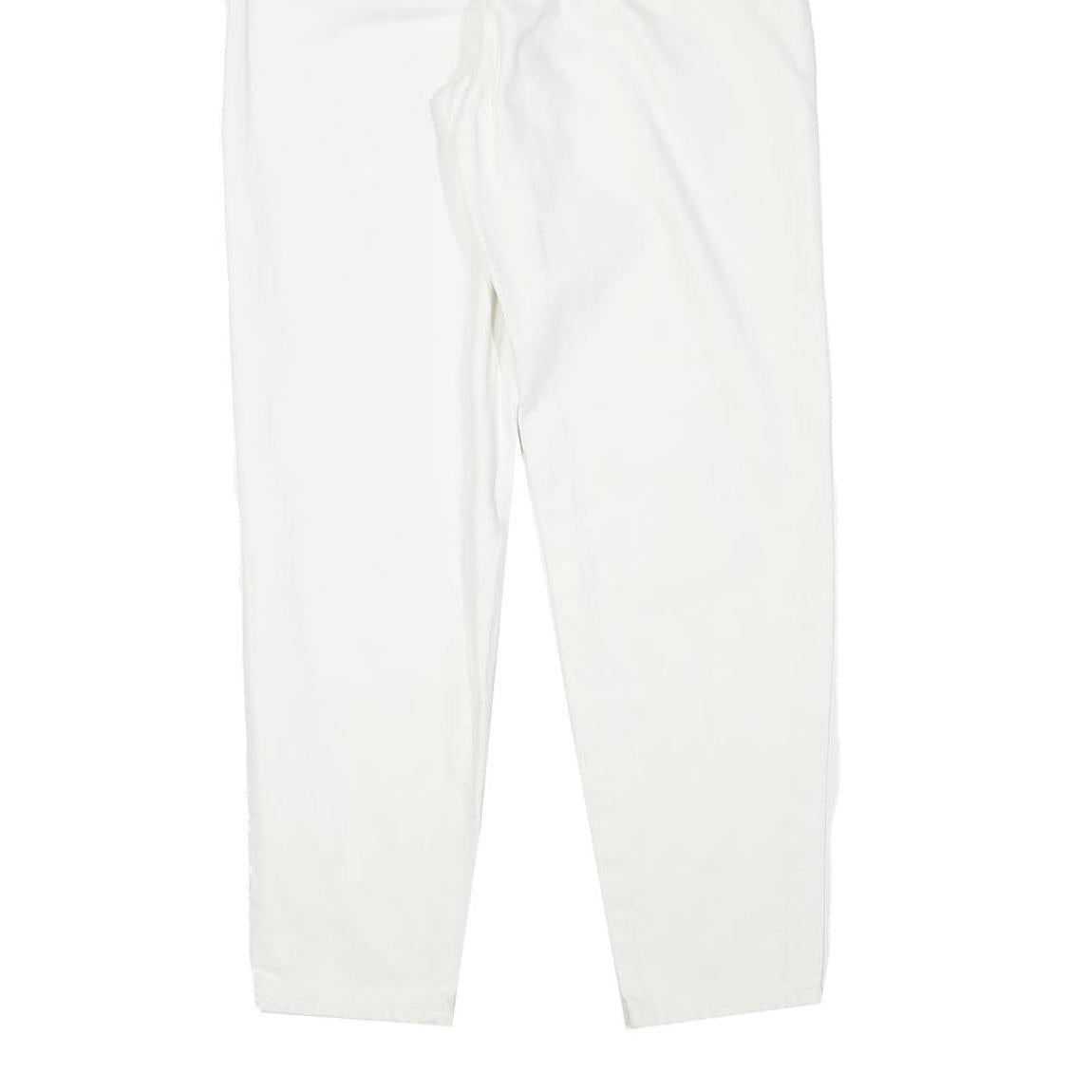 HIGHLANDS Womens Jeans White Relaxed Straight Denim W26 L29 Classic Fit Zip