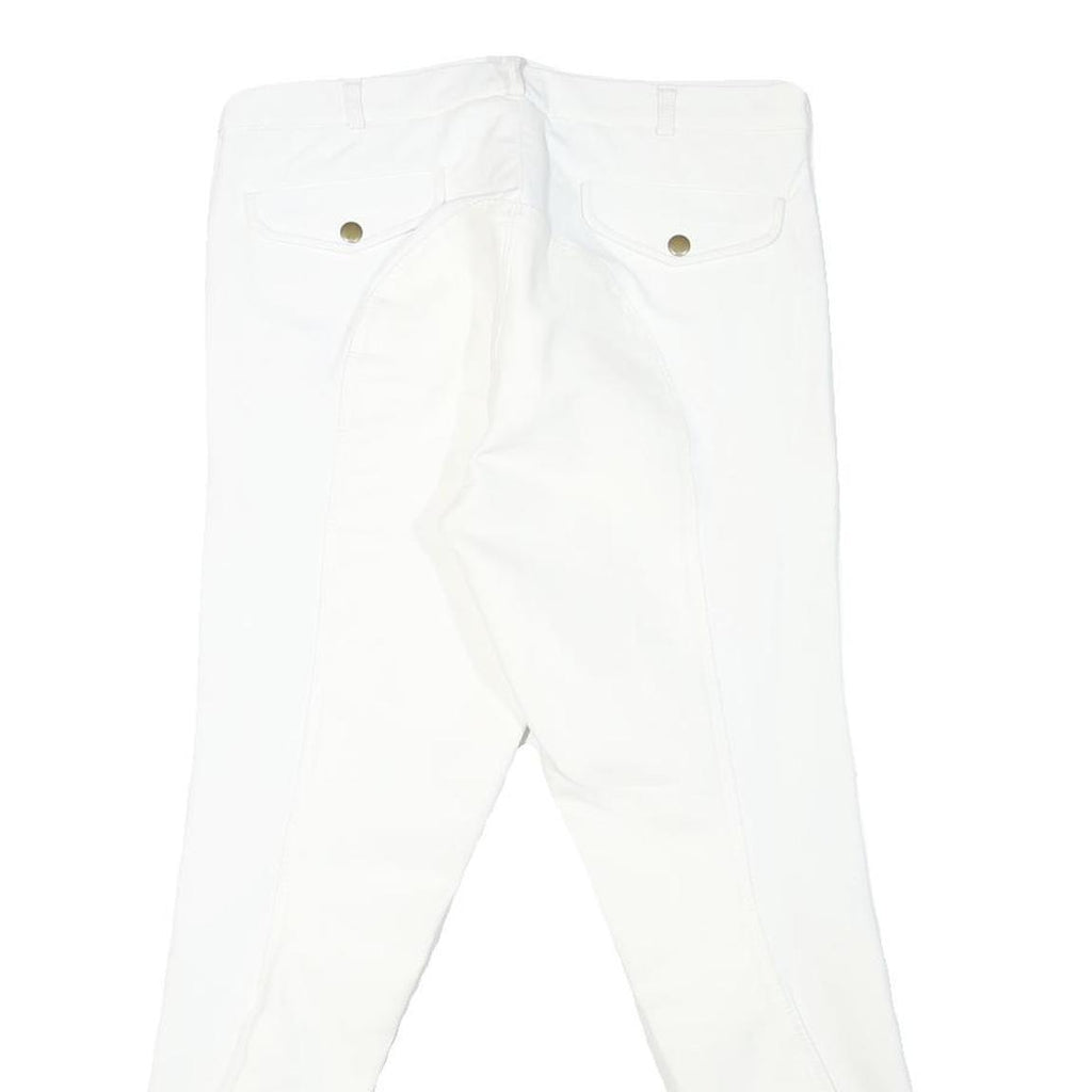 USG Womens Polyester Blend White Slim Tapered Trousers W30 L27 Premium Comfort