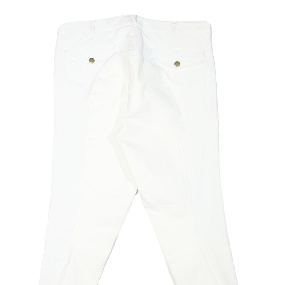 USG Womens Polyester Blend White Slim Tapered Trousers W30 L27 Premium Comfort