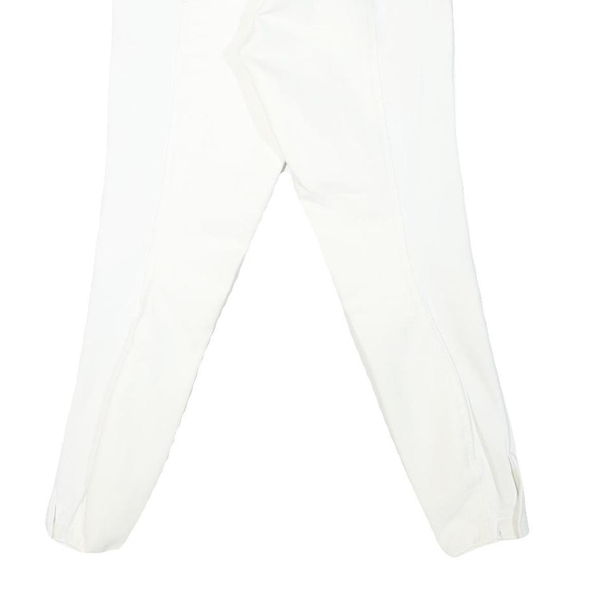 USG Womens Polyester Blend White Slim Tapered Trousers W30 L27 Premium Comfort