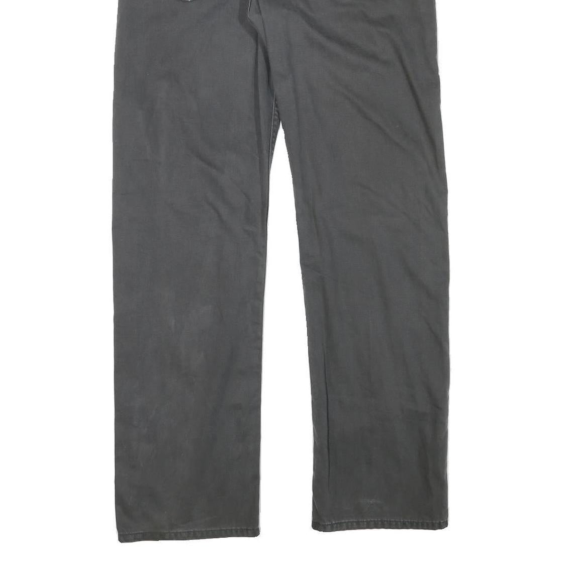 LEVI'S 505 Mens Jeans Black Regular Straight Denim Medium W34 L31 Zip Cotton