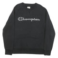 CHAMPION Mens Black Crew Neck M Cotton Blend Lightweight Sweatshirt