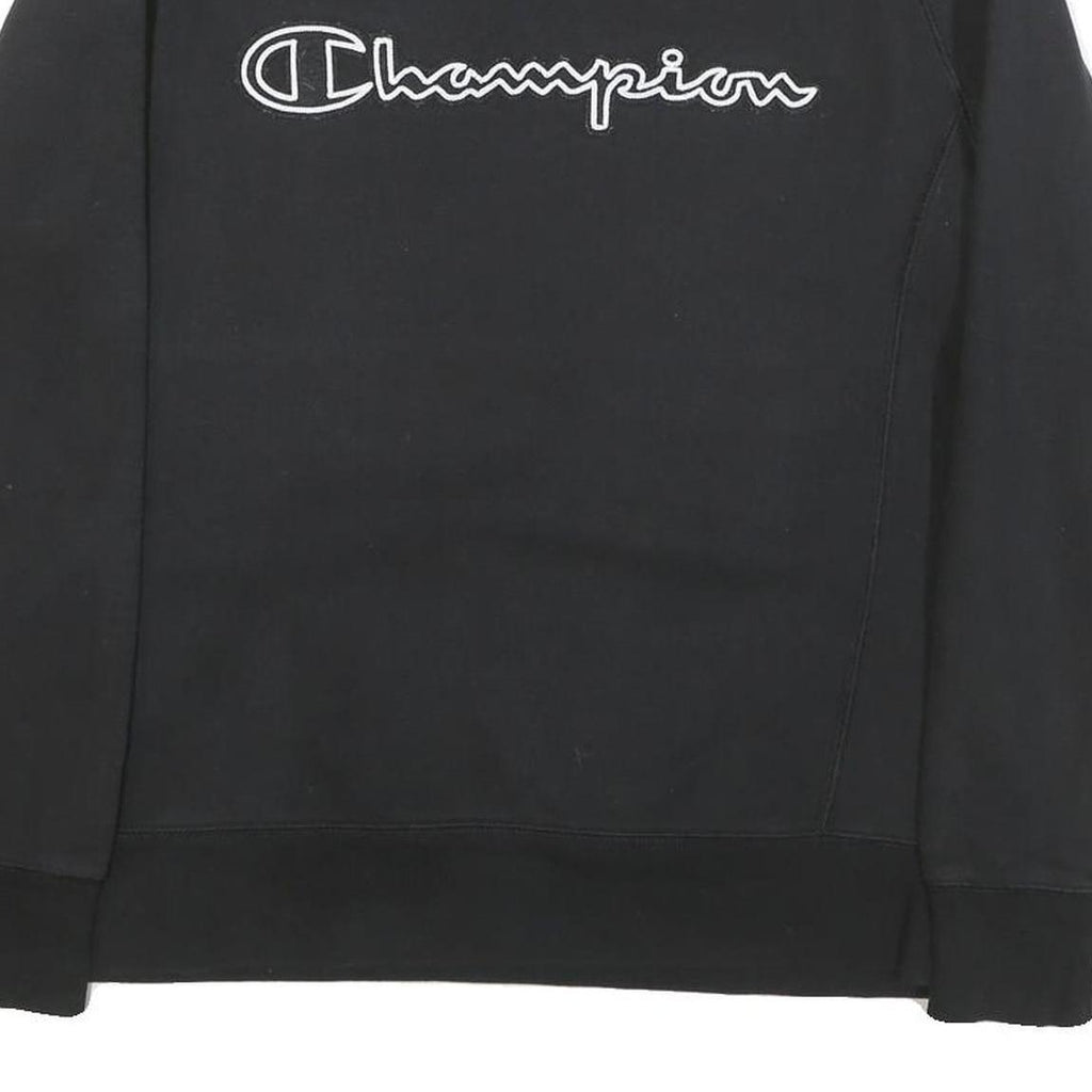 CHAMPION Mens Black Crew Neck M Cotton Blend Lightweight Sweatshirt
