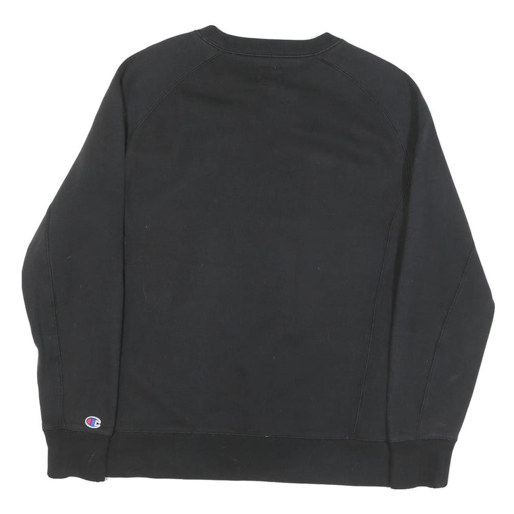 CHAMPION Mens Black Crew Neck M Cotton Blend Lightweight Sweatshirt