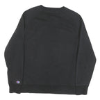 CHAMPION Mens Black Crew Neck M Cotton Blend Lightweight Sweatshirt