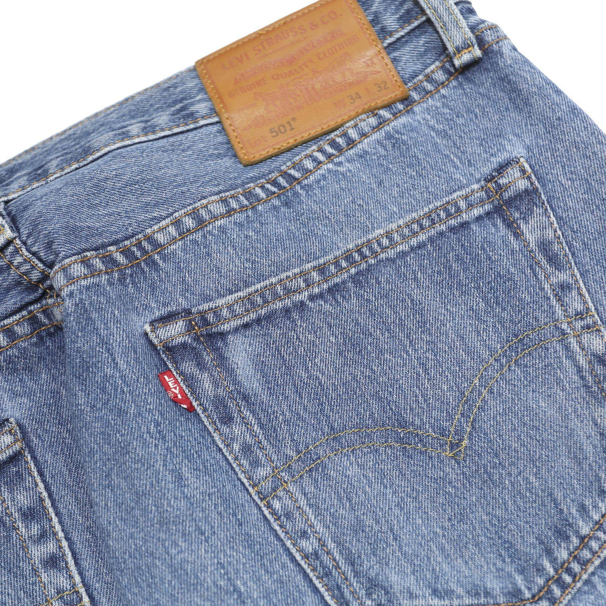 LEVI'S 501 BIG E Mens Jeans Blue Regular Straight Denim Light W34 L32 Classic