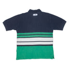 REEBOK Mens Polo Shirt Green Striped XL