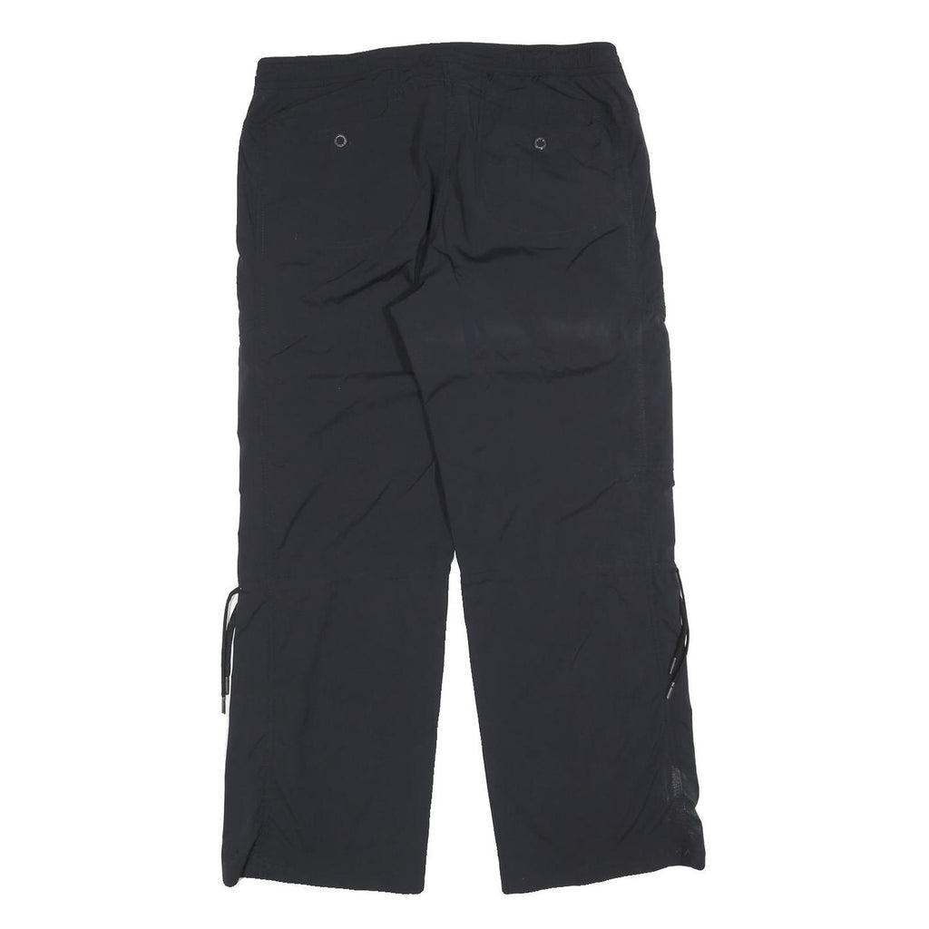 H&M Womens Polyester Blend Black Relaxed Cargo Trousers W32 L30 Zip Pocket