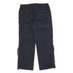 H&M Womens Polyester Blend Black Relaxed Cargo Trousers W32 L30 Zip Pocket