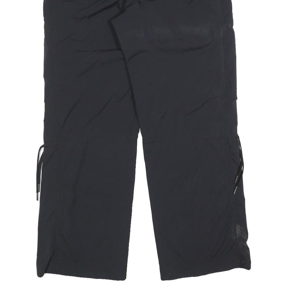 H&M Womens Polyester Blend Black Relaxed Cargo Trousers W32 L30 Zip Pocket