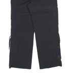 H&M Womens Polyester Blend Black Relaxed Cargo Trousers W32 L30 Zip Pocket