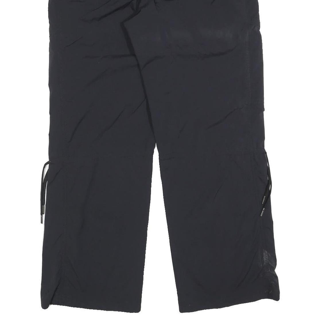 H&M Womens Polyester Blend Black Relaxed Cargo Trousers W32 L30 Zip Pocket