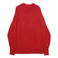 AMISU Womens Red Plain Pullover Round Neck Basic Knit Jumper L Casual Top