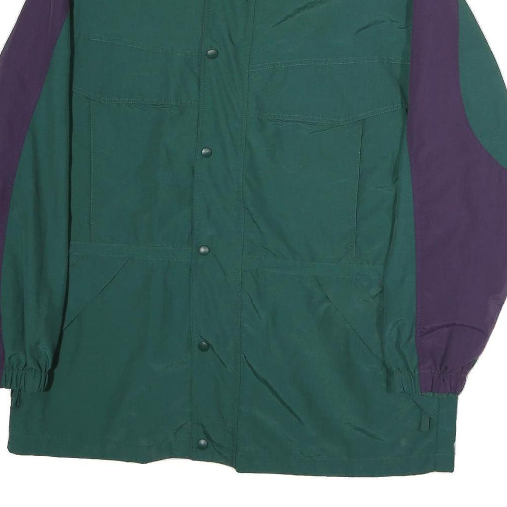 LOVING Mens Green & Purple Jacket M Polyester Zip Outdoor Casual
