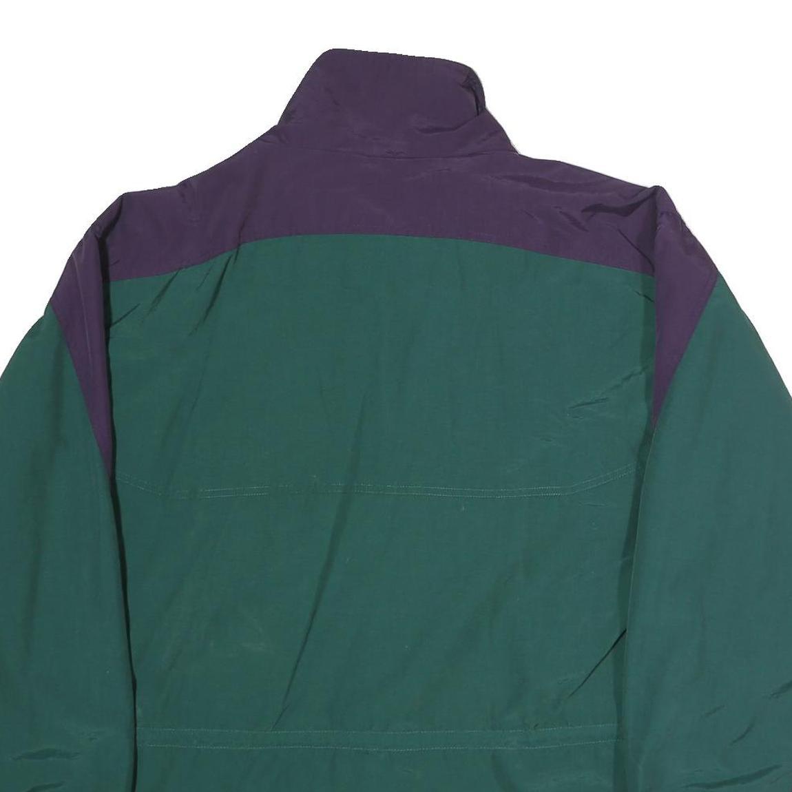 LOVING Mens Green & Purple Jacket M Polyester Zip Outdoor Casual