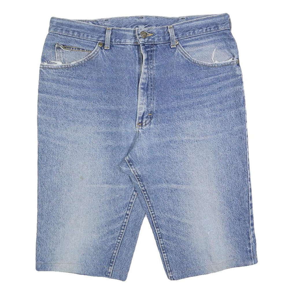 LEE Mens Denim Blue Casual Shorts L W34 Classic Cotton Blend Comfortable Fit