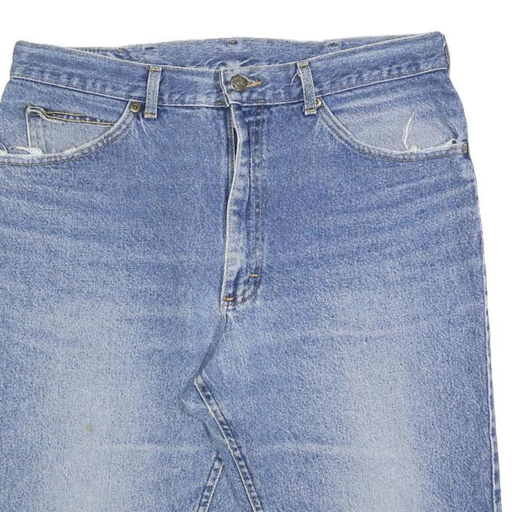 LEE Mens Denim Blue Casual Shorts L W34 Classic Cotton Blend Comfortable Fit