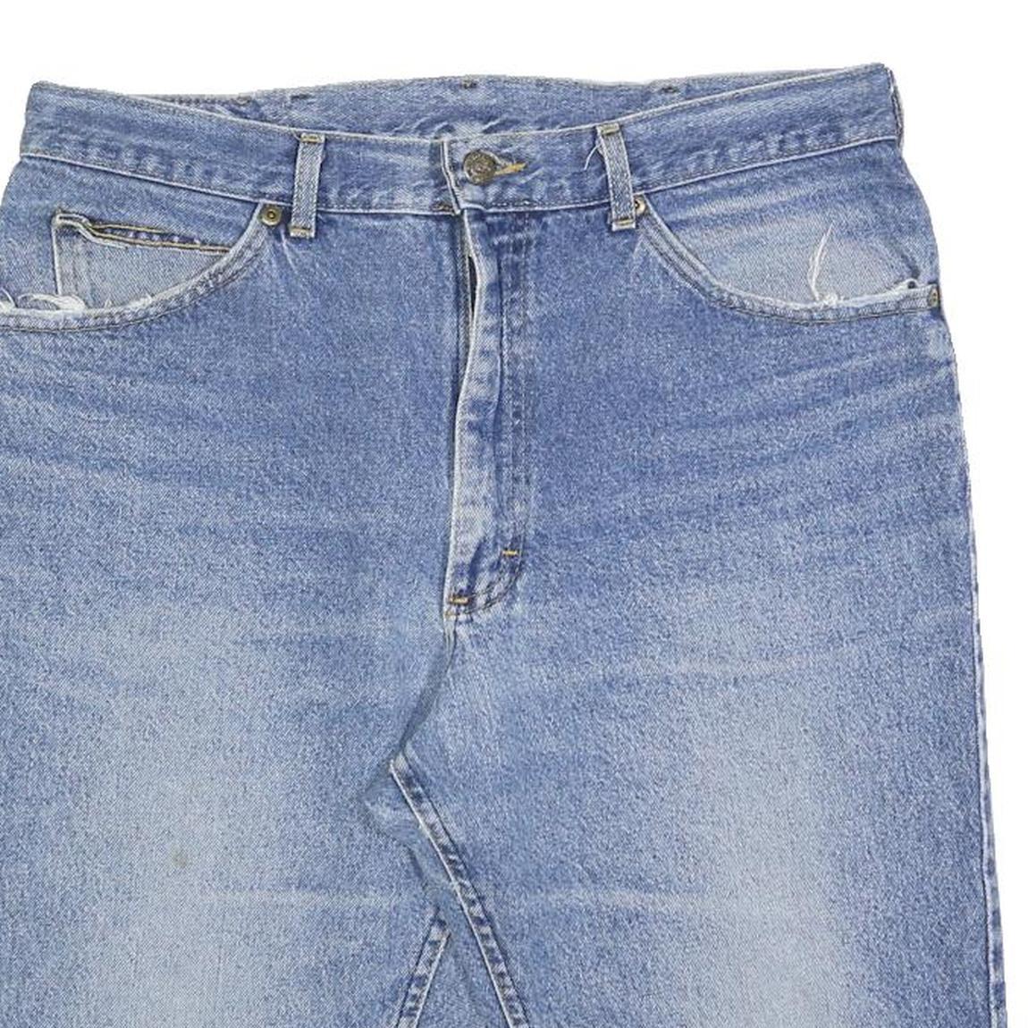 LEE Mens Denim Blue Casual Shorts L W34 Classic Cotton Blend Comfortable Fit