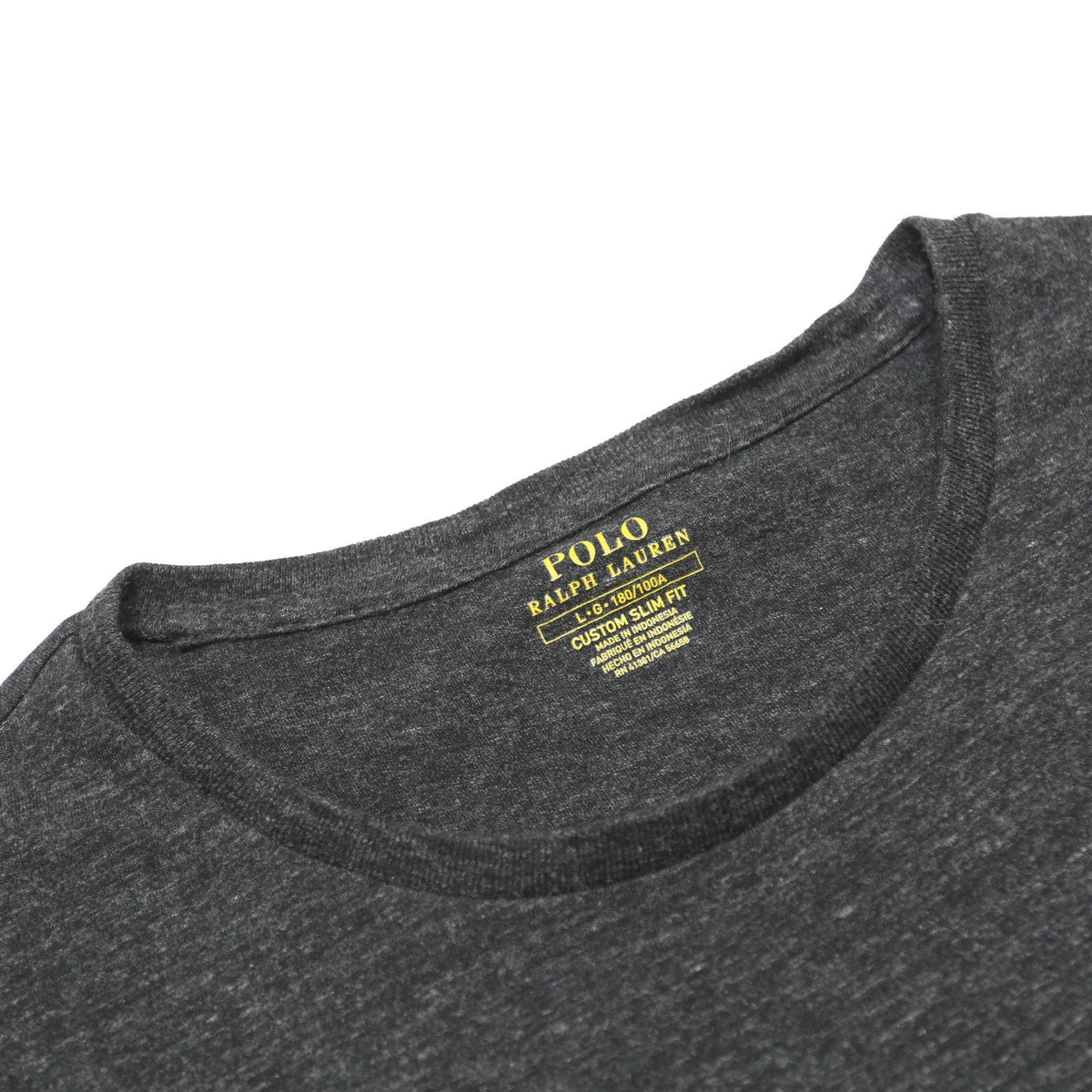 POLO RALPH LAUREN Mens Black Graphic T-Shirt L Short Sleeve Crew Neck