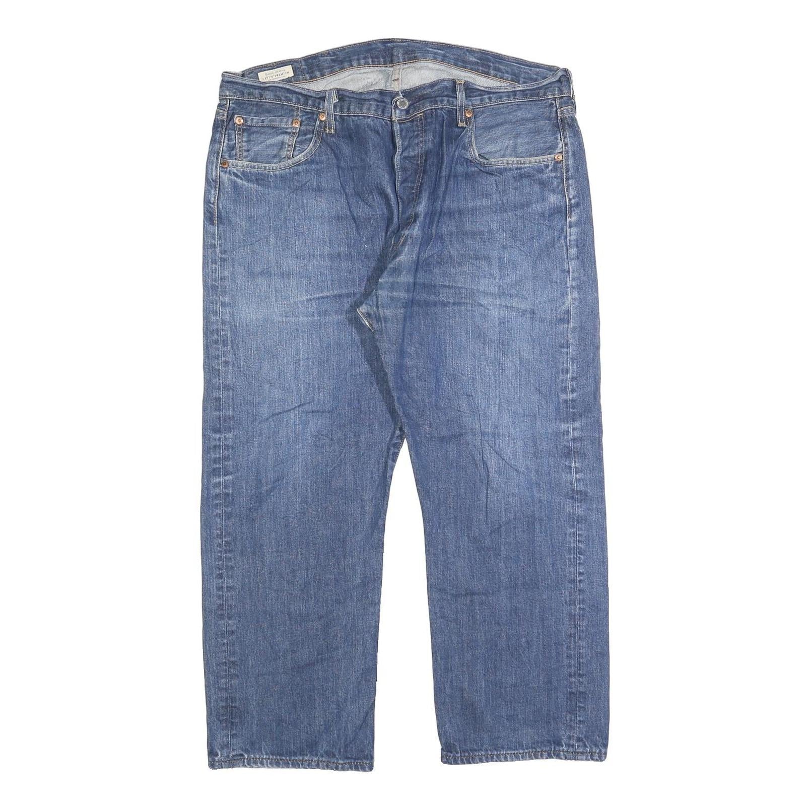 LEVI'S 501 Big E Mens Jeans Blue Regular Straight Denim Medium W38 L25 Classic