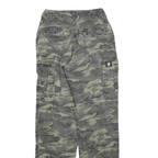 BAC Womens Cotton Blend Green Camouflage Regular Fit Tapered Trousers W24 L29