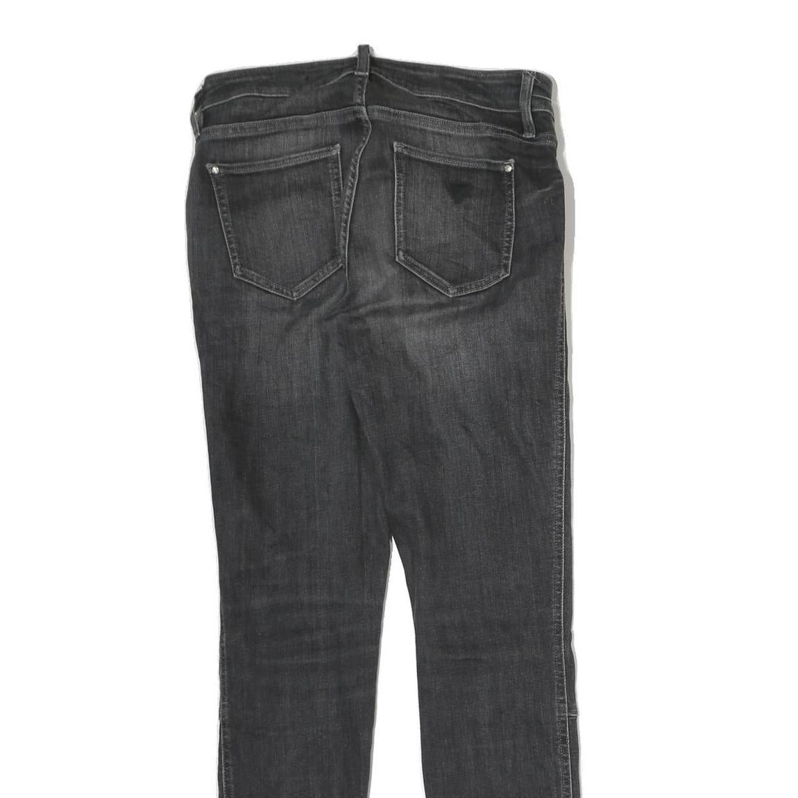 GUESS Mens Jeans Black Slim Skinny Denim Medium W28 L29 Zip Pocket Detail