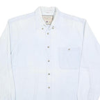 VINCI Mens White Casual Shirt M Cotton Blend Button Down Long Sleeve