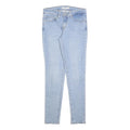 LEVI'S 711 Womens Jeans Blue Slim Skinny Denim Light W28 L32 Cotton Blend Zip