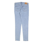 LEVI'S 711 Womens Jeans Blue Slim Skinny Denim Light W28 L32 Cotton Blend Zip