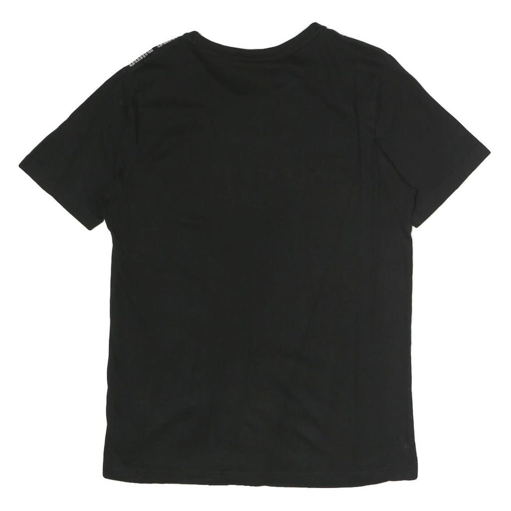 PUMA Mens Black Graphic T-Shirt M Short Sleeve Crew Neck Logo Print