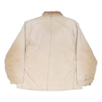 CARHARTT Mens Beige Workwear Jacket XL Cotton Blend Button Closure Durable
