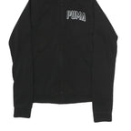 PUMA Womens Black Hoodie S Full Zip Cotton Blend Casual Sportswear